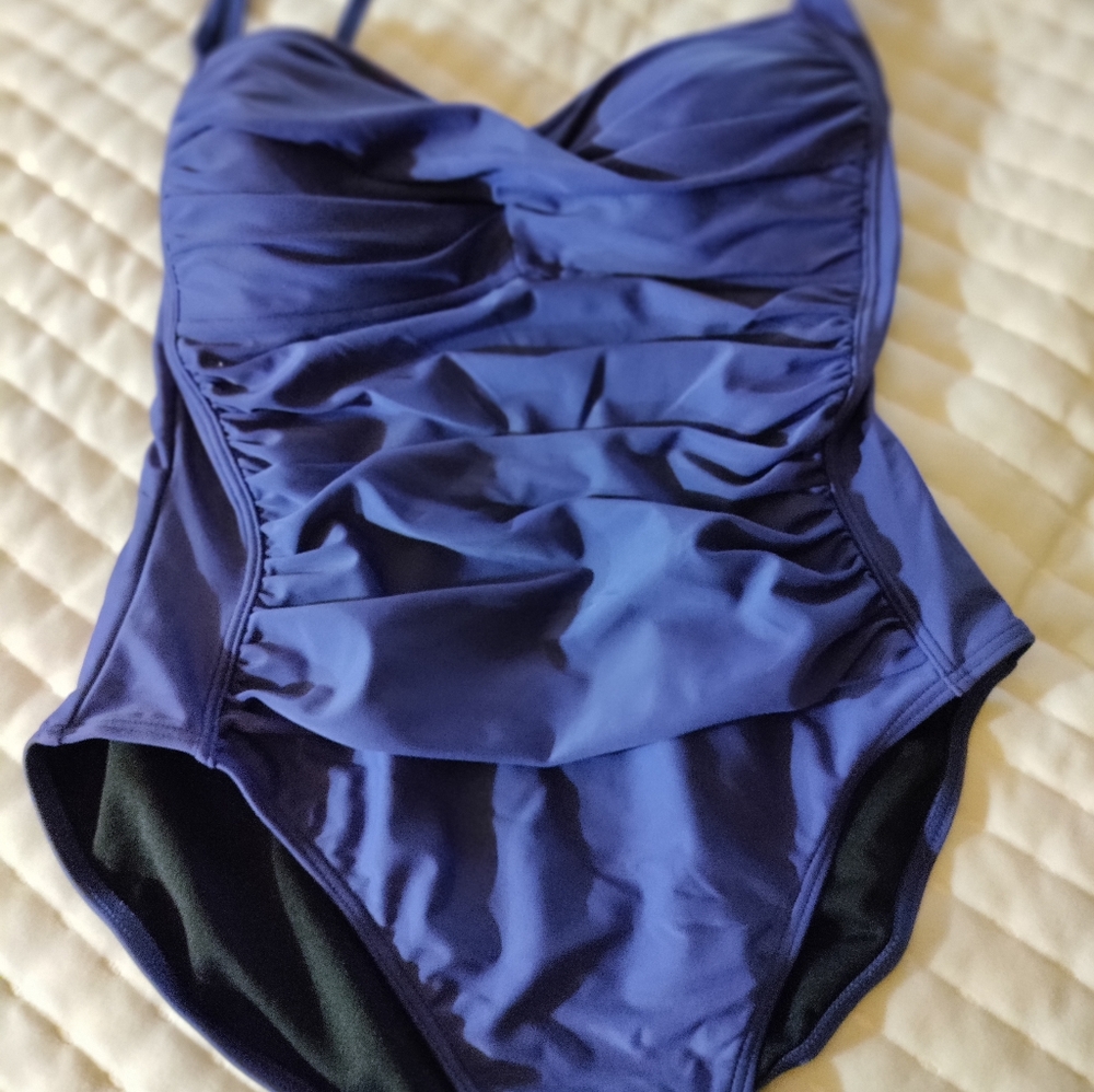 Simply swim purple bathing suit